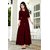 The Woman Taxfeb Summer Special Long Gown Plain Stylist Rayon Maroon Kurti