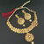 JewelMaze Gold Plated Brown Austrian Stone Necklace Set-1107955