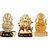 Gold Plated Durga Laxmi Saraswati  Idols - 2.7 Inches