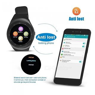 y1 round dial smart watch