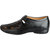 Fausto Men's Black Premium Leather Outdoor Sandals