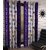 Best&Well Polyester Purple Floral Eyelet Door Curtain (4x7 Ft, Single Pieces)