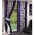 Best&Well Polyester Purple Floral Eyelet Door Curtain (4x7 Ft, Single Pieces)