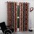 Best&Well Polyester Brown Floral Eyelet Door Curtain Box Design (4x7 Ft, Single Pieces)