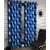 BestWell Polyester Blue Floral Eyelet Door Check Box Curtain (4x7 Ft, Single Pieces)