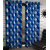 BestWell Polyester Blue Floral Eyelet Door Check Box Curtain (4x7 Ft, Single Pieces)