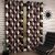 BestWell Polyester Brown Floral Eyelet Door Check Box Curtain (4x7 Ft, Single Pieces)