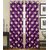 Best&Well Polyester Purple Floral Eyelet Door Check Box Curtain (4x7 Ft, Single Pieces)