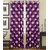 Best&Well Polyester Purple Floral Eyelet Door Check Box Curtain (4x7 Ft, Single Pieces)