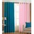 Best&Well Polyester Plain Crush Eyelet Door Curtain Set of 2 Pieces - 4 x 7 Ft (Aqua Baby Pink)