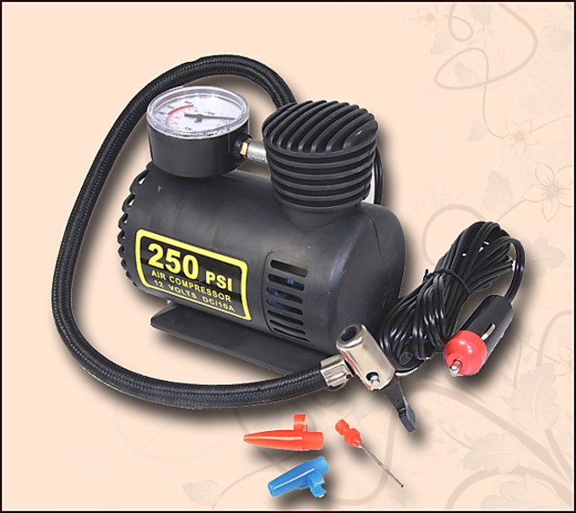 Automan 12V DC Heavy Duty Metallic Tyre Inflator Air Compressor Pump