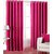 Best&Well Polyester Plain Crush Eyelet Door Curtain Set of 2 Pieces - 4 x 7 Ft (Rani Pink)