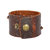 The Jewelbox Casual Wear 100 Genuine Dark Brown Handcrafted Leather Adjustable Wrist Band Strap Biker Bracelet Boys Men