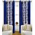BSN kolaveri blue Printed window Curtain Set of 2 (4x5)