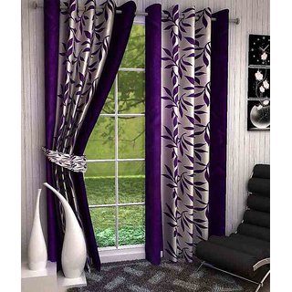 BSN kolaveri purple Printed door Curtain Single piece (4x7)