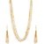 Aabhu Gold Plated Gold & White Alloy Necklace Set For Women