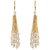 Aabhu Gold Plated Gold & White Alloy Necklace Set For Women