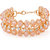 JewelMaze Champagne Crystal And Austrian Stone Gold Plated Bracelets-AAB2024