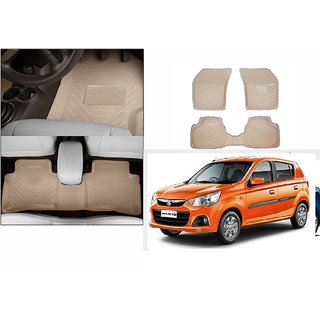 Buy Himmlisch Perfect Fit 3d Beige Car Floor Foot Mats For Maruti