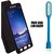 360 Degree Full Body Protection Front  Back Case Cover (iPaky Style) with Tempered Glass for Vivo V5 ( Black) + USB LED Light