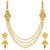 Aabhu 22Kt Gold Plated 4 Line Strand Necklace Long Chain Jewellery For Woman And Girl