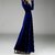 WC-1508 ROYAL BLUE VELVET V-Neck Long Dress