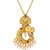 Asmitta Jewellery Gold Plated Gold Zinc Pendant With Chain  Earrings For Women