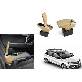 Buy Himmlisch Car Stylish Armrest with Glass Holder Ashtray beige