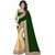 Women's Green Georgeete Sari With Blouse				