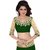 Women's Green Georgeete Sari With Blouse				
