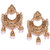 Zaveri Pearls Gold-Toned Ethnic Chandbali With Jhumki Drops Earring-ZPFK6688