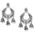 Zaveri Pearls Silver-Toned Chandbali With Dangling Jhumki Drop Earring-ZPFK6672
