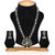 Zaveri Pearls Beautifully Designed Antique Silver Tone Goddess Temple Necklace Set-ZPFK6808