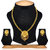 Zaveri Pearls Gold Tone Traditional Temple Necklace Set-ZPFK6852