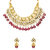 Zaveri Pearls Gold Tone Traditional Necklace Set-ZPFK6815