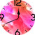 3d designer pink wall clock