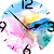 3d designer blue wall clock