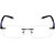 Cardon Black Rectangular Rimless EyeGlass