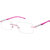 Cardon Pink Rectangular Rimless EyeGlass