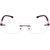 Cardon Brown Rectangular Rimless EyeGlass