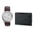 Rico Sordi Round Dial Multicolor Metal Strap Quartz Watch For Men With Wallet