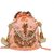TARUSA Pink Blush Silk Embroidered Motif Potli For Women