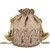 TARUSA Silver White Brocade Embroidered Motif Potli For Women