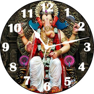3d white ganeshji 2 wall clock