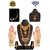 NMJ Bollywood Style Gold Plated Stone Dulhan Set With 8 Items