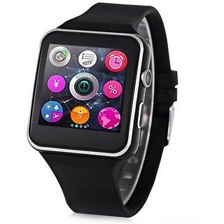 IBS X6 Bluetooth Smart Watch Wristwatch for J Android Phone Black Smartwatch (Black Strap FREE)
