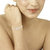 The Jewelbox Square American Diamond CZ Silver Openable Kada Bangle Bracelet For Girls Women