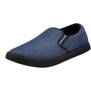 Weldone Blue Pilot Loafers For Men