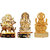 Ganesh Durga Saraswati Gold Plated Idols - 2.9 Inches