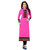 Rise On Fab Designer Baby Pink And Orange Color indo cotton semi Stitched Printed Combo Kurti (BABY + ORANGE)